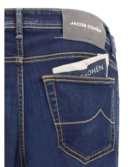 Jacob Cohen Blue Cotton Slim Fit Jeans