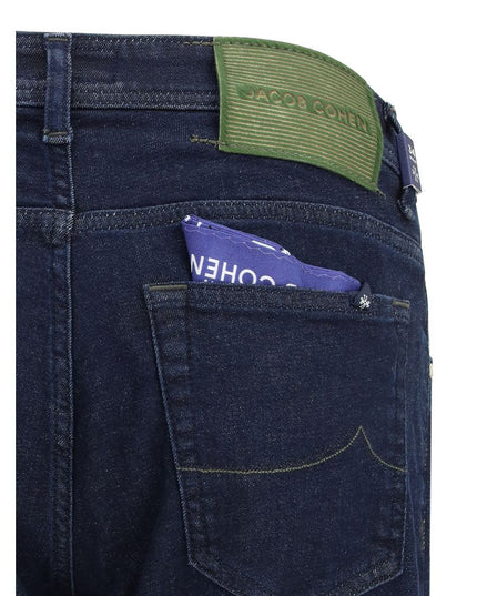 Jacob Cohen Blue Cotton Slim Fit Jeans