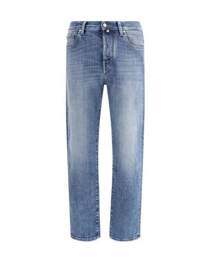 Jacob Cohen Blue Cotton Relaxed Fit Jeans