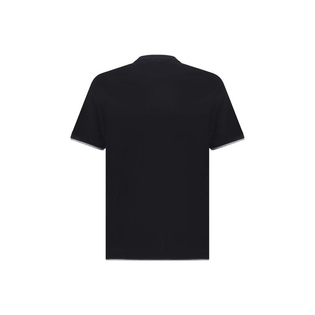 Brunello Cucinelli Black Cotton T-Shirt