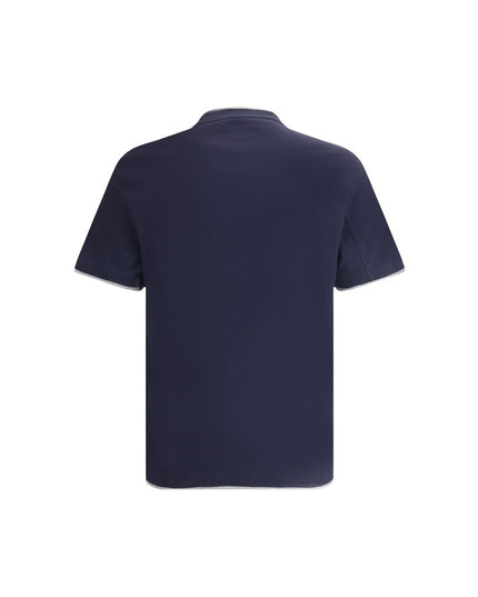 Brunello Cucinelli Blue Cotton T-Shirt