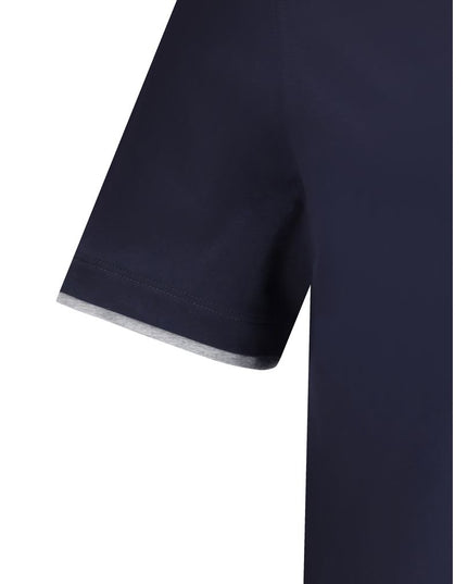 Brunello Cucinelli Blue Cotton T-Shirt
