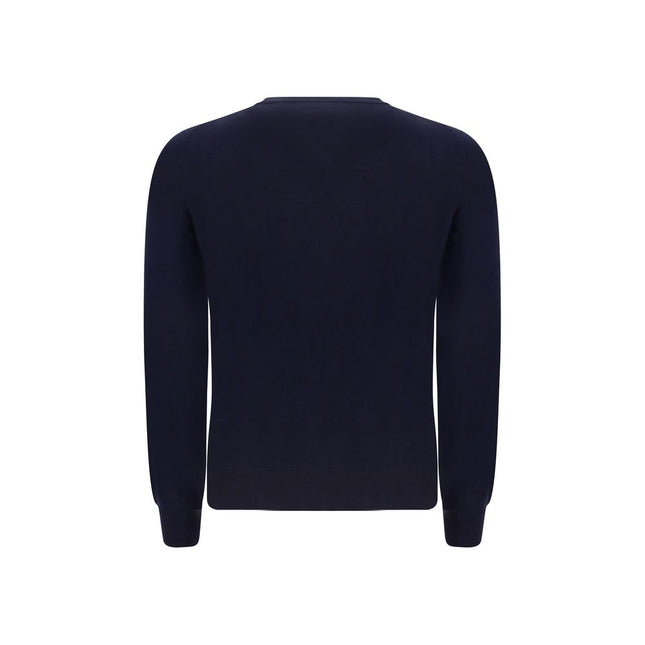 Brunello Cucinelli Blue Fleece Wool Sweatshirt