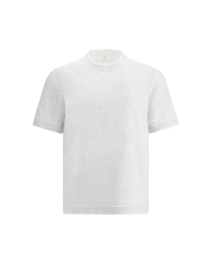 Brunello Cucinelli Gray Cotton T-Shirt