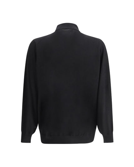 Brunello Cucinelli Black Cashmere Dress Shirt