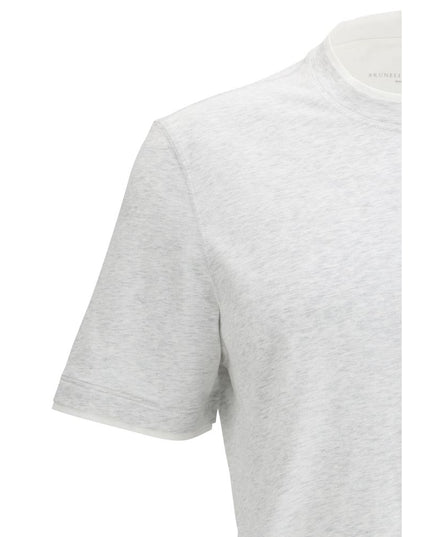 Brunello Cucinelli Gray Cotton T-Shirt