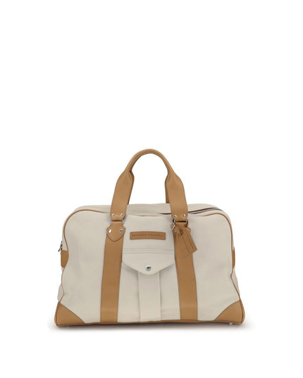 Brunello Cucinelli Beige Calf Leather Bos Taurus Luggage And Travel