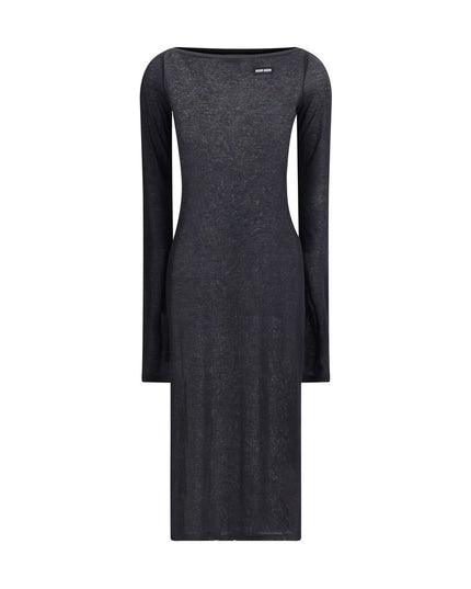 Miu Miu Black Cotton Casual Dress
