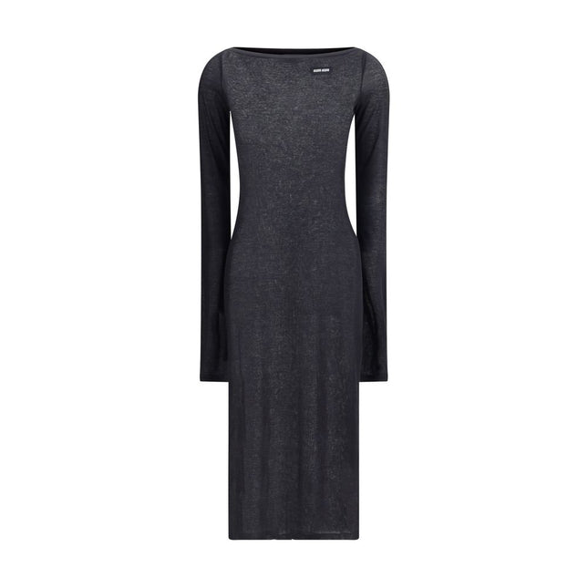 Miu Miu Black Cotton Casual Dress