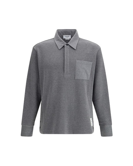Thom Browne Gray Cotton Polo Shirt