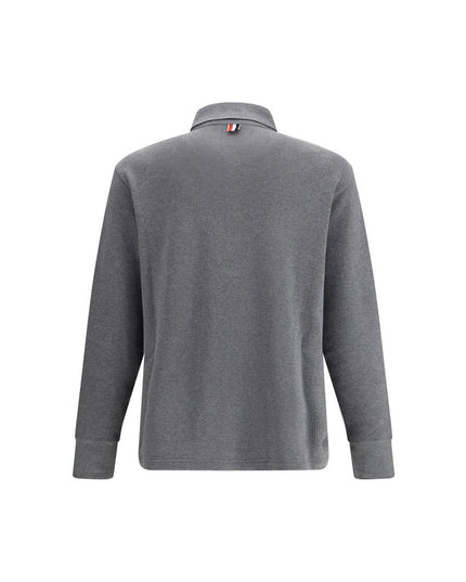 Thom Browne Gray Cotton Polo Shirt
