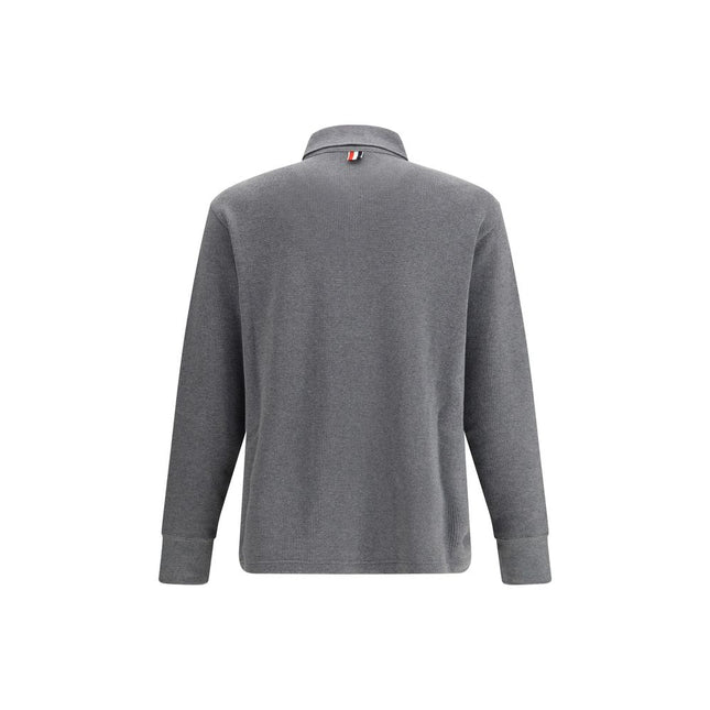 Thom Browne Gray Cotton Polo Shirt