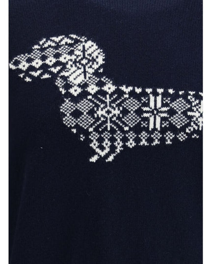 Thom Browne Blue Fleece Wool Sweatshirt