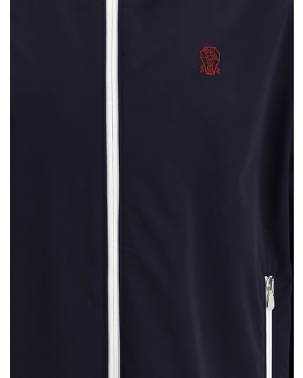 Brunello Cucinelli Blue Polyamide Shell Jacket