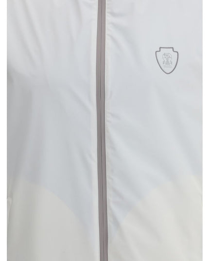 Brunello Cucinelli White Polyamide Sleveless Jacket
