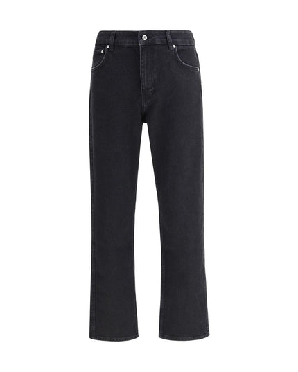 Represent Black Cotton Straight-Leg Jeans