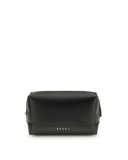 Marni Black Calf Leather Bos Taurus Shoulder Bag