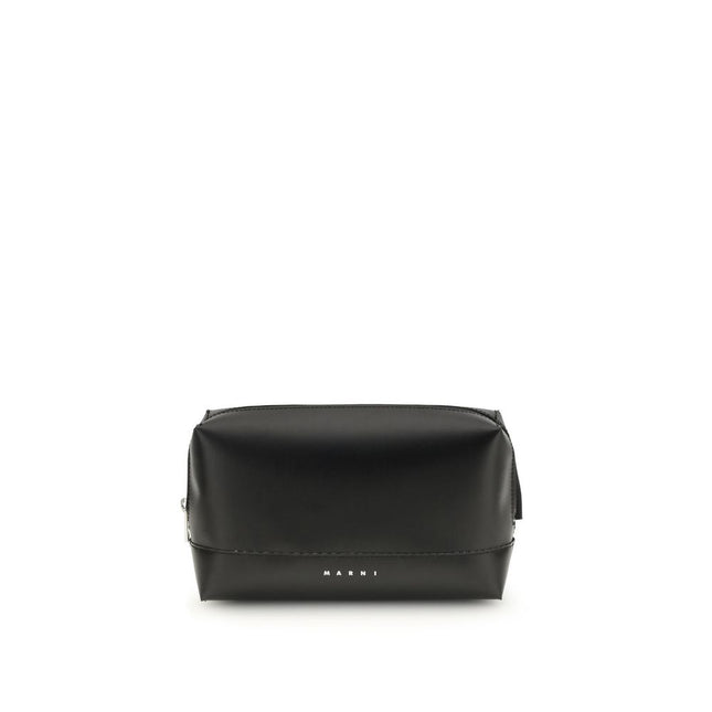 Marni Black Calf Leather Bos Taurus Shoulder Bag