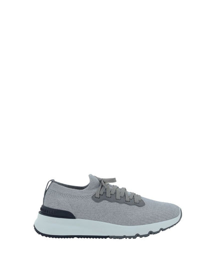 Brunello Cucinelli Gray Rubber Low Top Sneakers