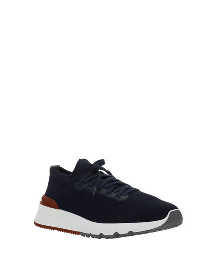 Brunello Cucinelli Blue Rubber Low Top Sneakers