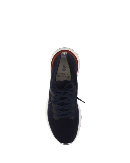 Brunello Cucinelli Blue Rubber Low Top Sneakers