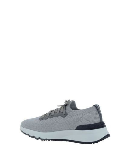 Brunello Cucinelli Gray Rubber Low Top Sneakers