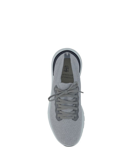 Brunello Cucinelli Gray Rubber Low Top Sneakers
