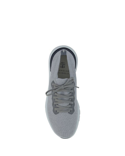 Brunello Cucinelli Gray Rubber Low Top Sneakers