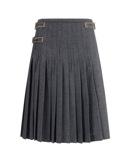 Prada Gray Mohair Long Skirt