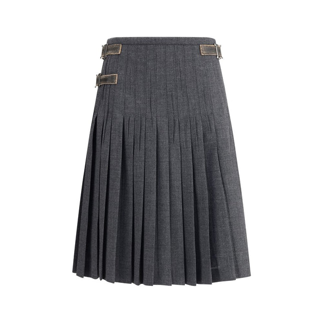 Prada Gray Mohair Long Skirt