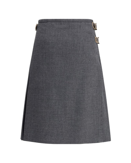 Prada Gray Mohair Long Skirt