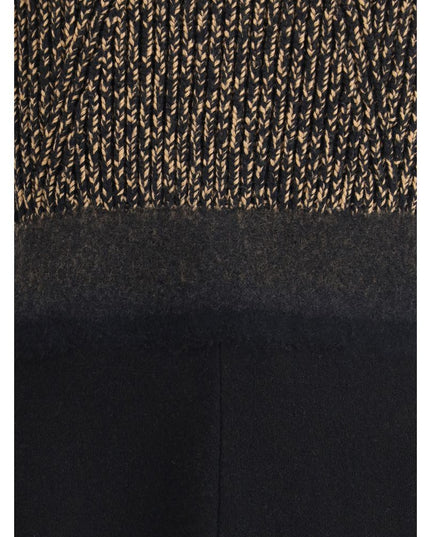 Prada Black Fleece Wool Casual Dress