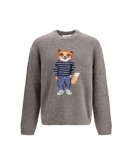 Maison Kitsuné Gray Wool Sweatshirt
