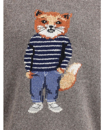 Maison Kitsuné Gray Wool Sweatshirt