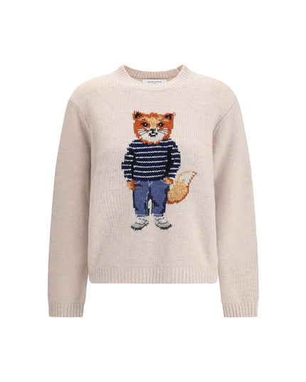 Maison Kitsuné Cream Merino Wool Sweatshirt