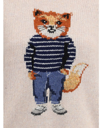 Maison Kitsuné Cream Merino Wool Sweatshirt