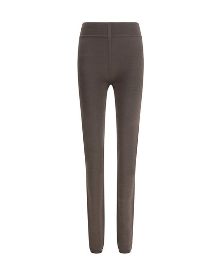 Rick Owens Gray Fleece Wool Leggings
