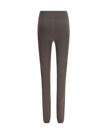 Rick Owens Gray Fleece Wool Leggings
