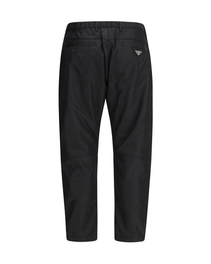 Prada Black Recycled Polyamide Casual Pants