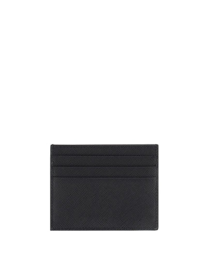 Prada Black Calf Leather Bos Taurus Wallet