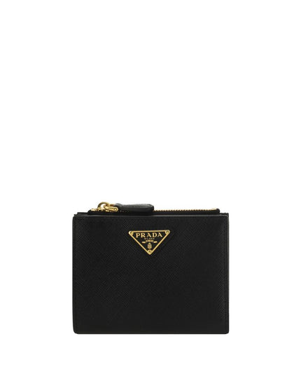 Prada Black Calf Leather Bos Taurus Wallet