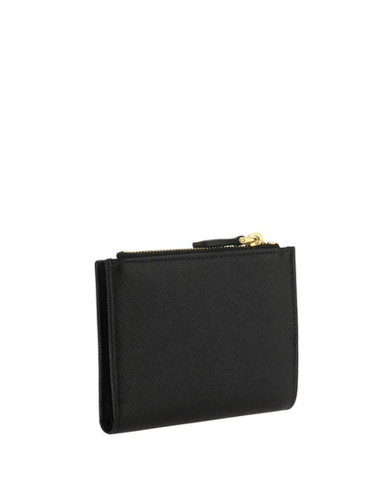 Prada Black Calf Leather Bos Taurus Wallet