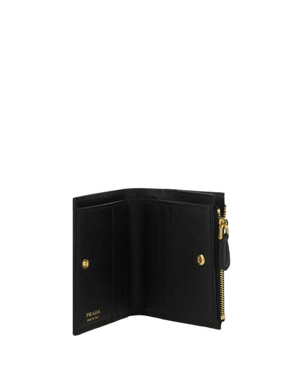 Prada Black Calf Leather Bos Taurus Wallet