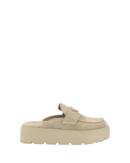 Prada Beige Rubber Platform Loafers