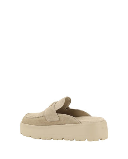 Prada Beige Rubber Platform Loafers