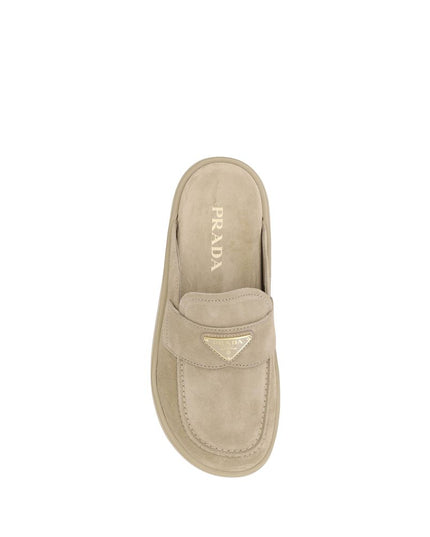 Prada Beige Rubber Platform Loafers