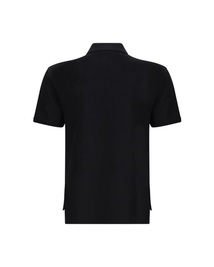 Givenchy Black Cotton Polo Shirt