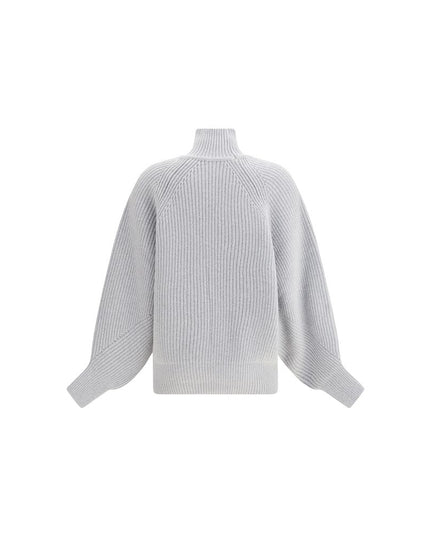 Balmain Gray Wool Sweatshirt