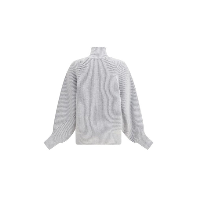 Balmain Gray Wool Sweatshirt