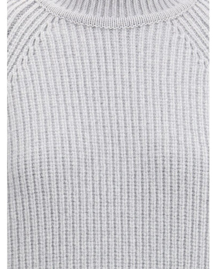 Balmain Gray Wool Sweatshirt